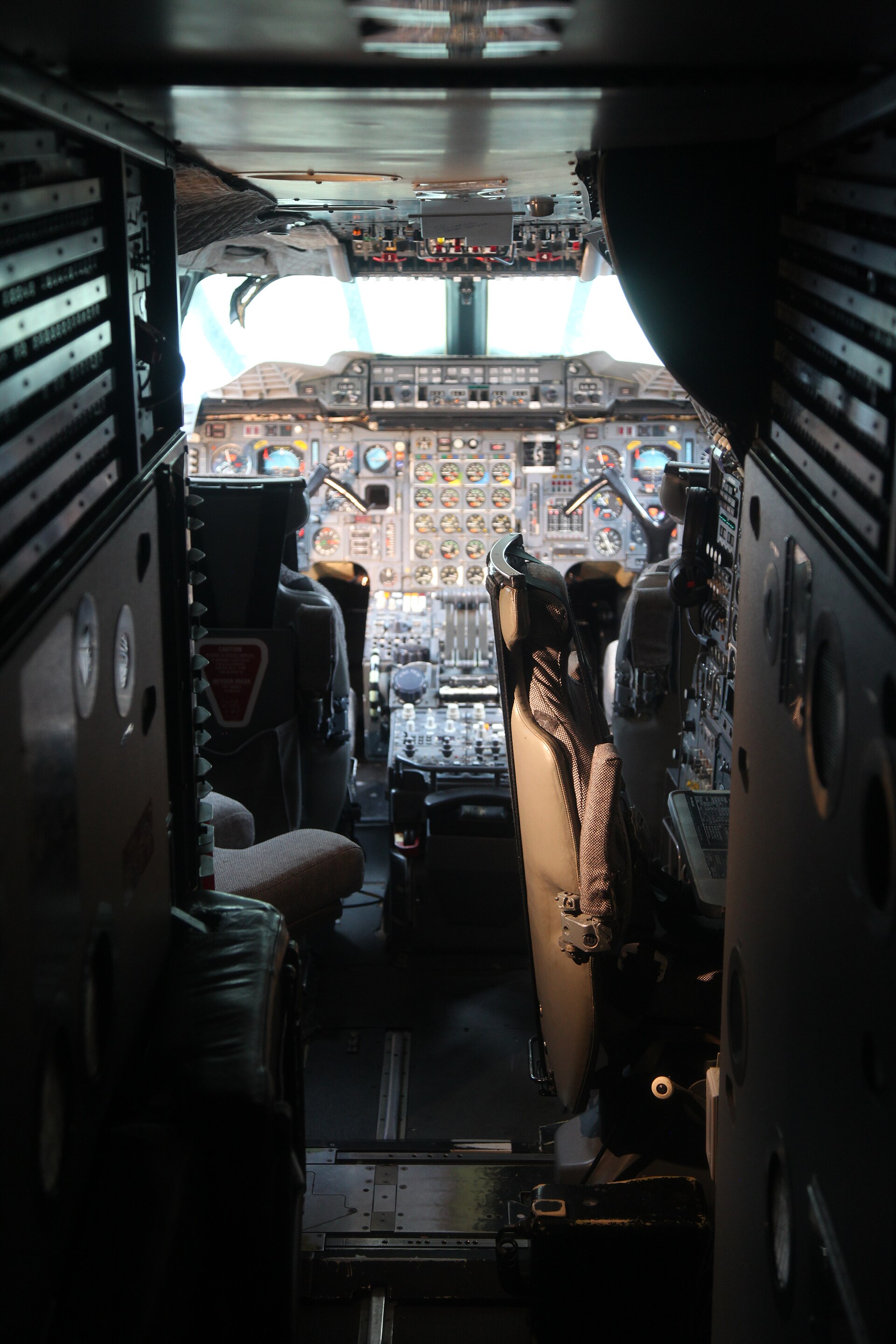 The analogue flight deck of Concorde