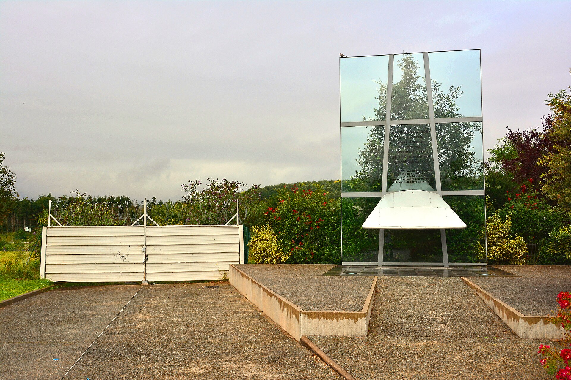Memorial to the victims of the Concorde accident near Paris