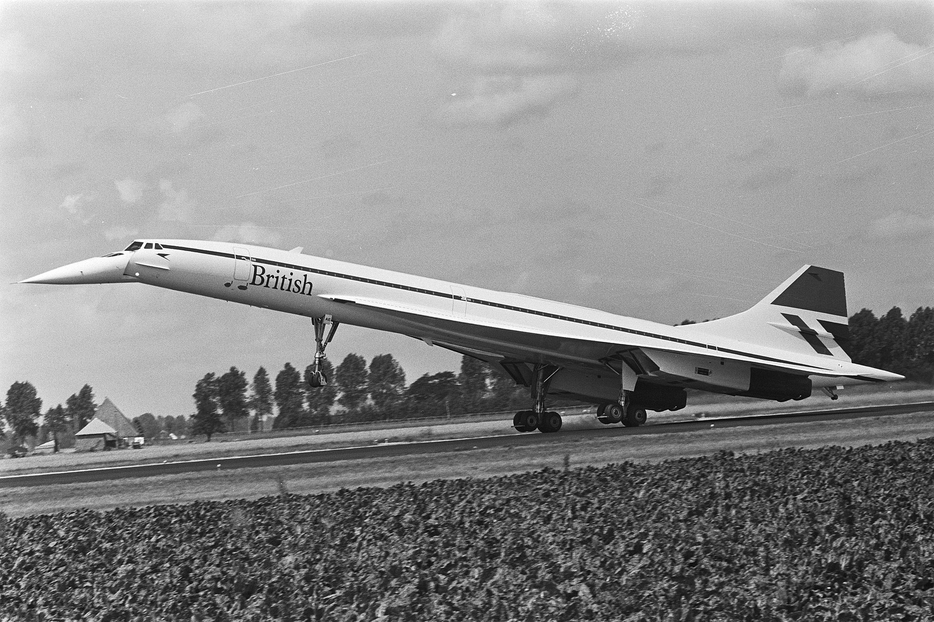 A Concorde visiting Schiphol during its service years
